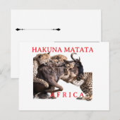 Hakuna Matata Safari Postkarte | Wilde Tiere (Vorne/Hinten)