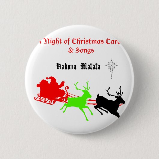 Hakuna Matata Santa's Geschenke mit Carolsingen.pn Button (Vorderseite)