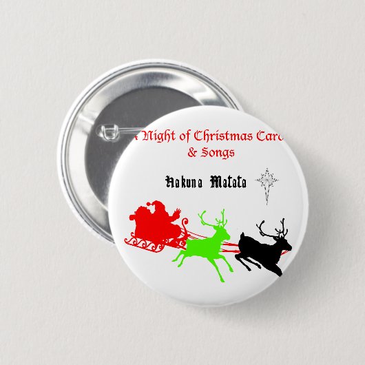 Hakuna Matata Santa's Geschenke mit Carolsingen.pn Button (Vorne & Hinten)