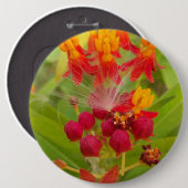 Hakuna Matata schöne grüngelbe Blume Buds. Button (Vorne & Hinten)