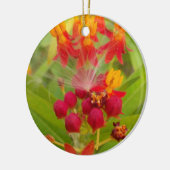 Hakuna Matata schöne grüngelbe Blume Buds. Keramik Ornament (Links)