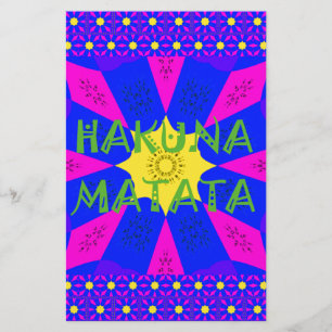 Hakuna Matata Schöne Phantastische Designfarben Briefpapier