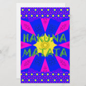 Hakuna Matata Schöne Phantastische Designfarben Briefpapier (Vorne/Hinten)