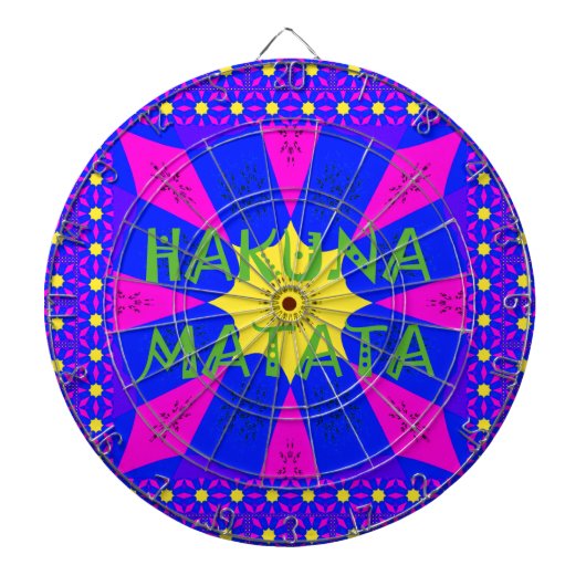 Hakuna Matata Schöne Phantastische Designfarben Dartscheibe (vorne)