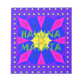 Hakuna Matata Schöne Phantastische Designfarben Notizblock (Vorderseite)