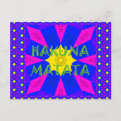 Hakuna Matata Schöne Phantastische Designfarben Postkarte (Vorderseite)