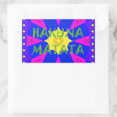 Hakuna Matata Schöne Phantastische Designfarben Rechteckiger Aufkleber (Tasche)