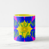 Hakuna Matata Schöne Phantastische Designfarben Zweifarbige Tasse (Mittel)