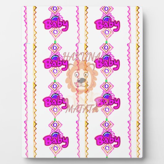 Hakuna Matata: Schönes Design-Motiv für Baby-Löwen Fotoplatte (Vorderseite)