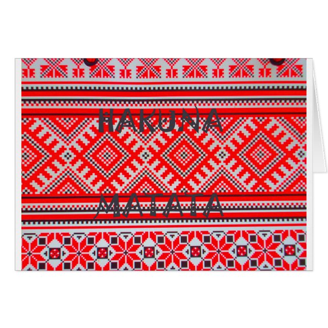 Hakuna Matata Seamless Geometrie Muster (Vorderseite (Horizontal))