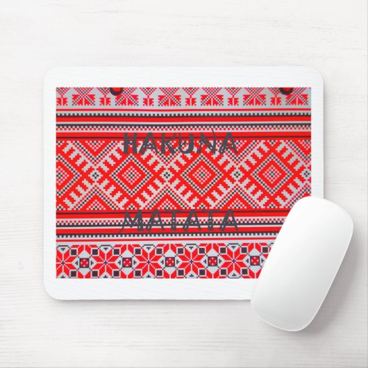 Hakuna Matata Seamless Geometrie Muster Mousepad (Mit Mouse)