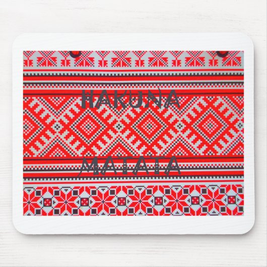 Hakuna Matata Seamless Geometrie Muster Mousepad (Vorne)