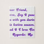 Hakuna Matata Sehr geehrte Liebe Freude Frieden Puzzle (Vertikal)