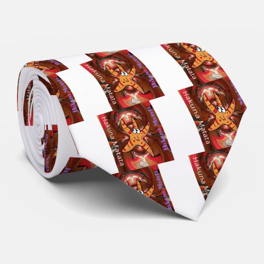 Hakuna Matata Starfish Design Krawatte (Gerollt)