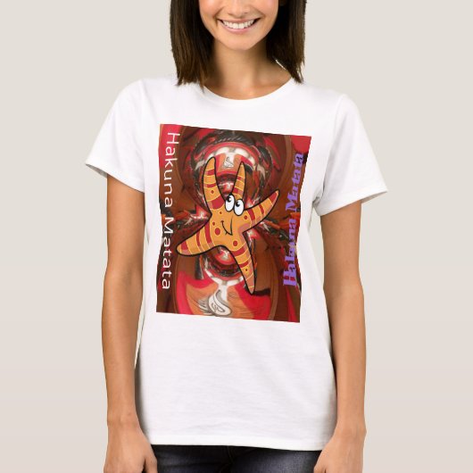 Hakuna Matata Starfish Design T-Shirt (Vorderseite)