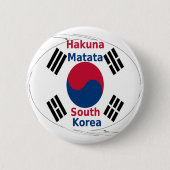 Hakuna Matata Südkorea Art Print/Graphic Button (Vorderseite)