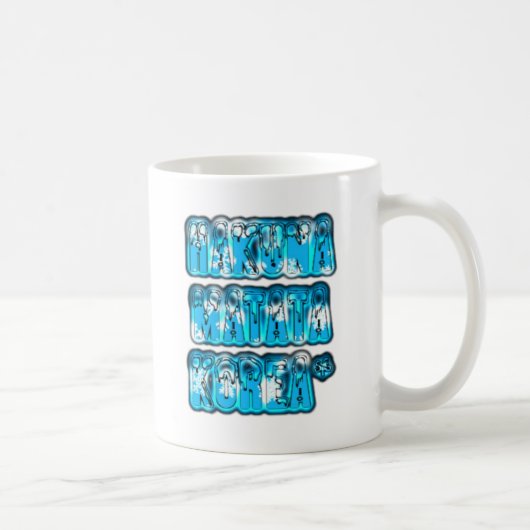Hakuna Matata Südkorea Art Print/Graphic Kaffeetasse (Rechts)