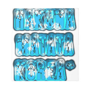 Hakuna Matata Südkorea Art Print/Graphic Notizblock
