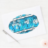 Hakuna Matata Südkorea Art Print/Graphic Ovaler Aufkleber (Umschlag)