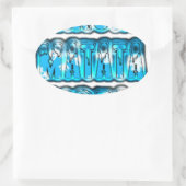 Hakuna Matata Südkorea Art Print/Graphic Ovaler Aufkleber (Tasche)