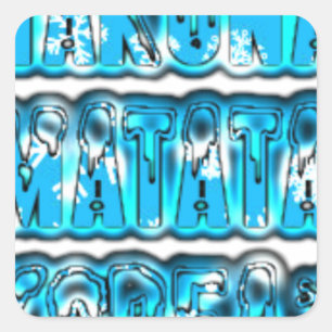 Hakuna Matata Südkorea Art Print/Graphic Quadratischer Aufkleber