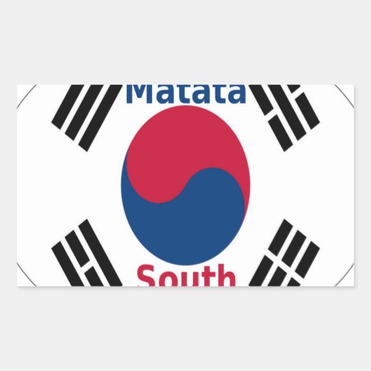 Hakuna Matata Südkorea Art Print/Graphic Rechteckiger Aufkleber (Vorderseite)