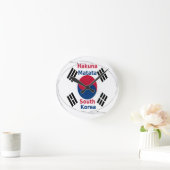 Hakuna Matata Südkorea Art Print/Graphic Runde Wanduhr (Zuhause)