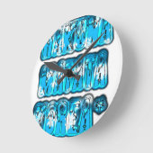 Hakuna Matata Südkorea Art Print/Graphic Runde Wanduhr (Winkel)