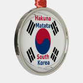 Hakuna Matata Südkorea Art Print/Graphic Silbernes Ornament (Rechts)