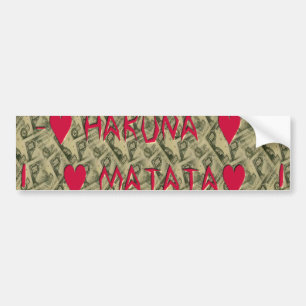 Hakuna Matata Talk Money Art Print Design Autoaufkleber
