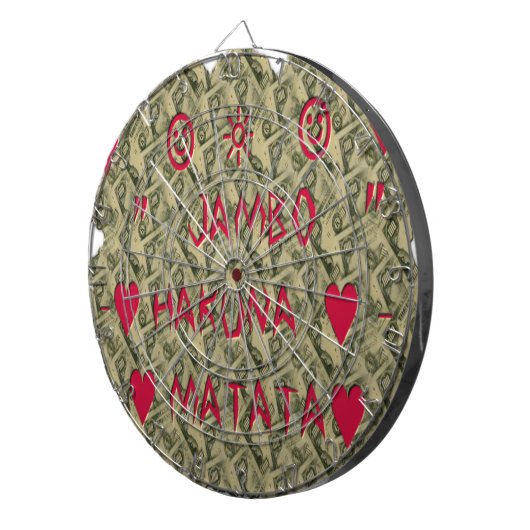 Hakuna Matata Talk Money Art Print Design Dartscheibe (Vorderseite rechts)