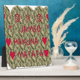 Hakuna Matata Talk Money Art Print Design Fotoplatte