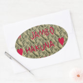 Hakuna Matata Talk Money Art Print Design Ovaler Aufkleber (Umschlag)
