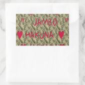Hakuna Matata Talk Money Art Print Design Rechteckiger Aufkleber (Tasche)