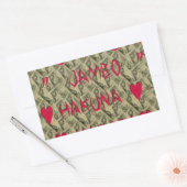 Hakuna Matata Talk Money Art Print Design Rechteckiger Aufkleber (Umschlag)