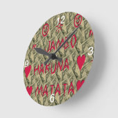 Hakuna Matata Talk Money Art Print Design Runde Wanduhr (Winkel)
