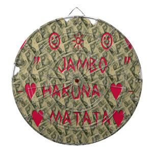 Hakuna Matata Talk Money Kunst Druck Design Dartscheibe