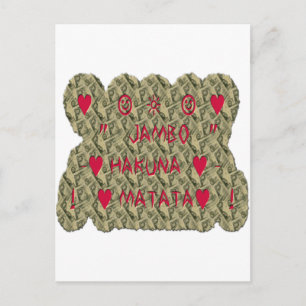 Hakuna Matata Talk Money Kunst Druck Design Postkarte