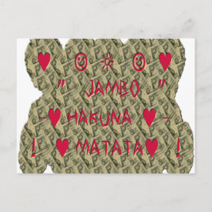 Hakuna Matata Talk Money Kunst Druck Design Postkarte