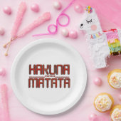 Hakuna Matata Techno Art Paper Tellers Pappteller (Party)