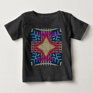 Hakuna Matata Text Hoffnung Abstractes Kunst Druck Baby T-shirt