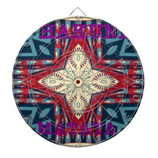 Hakuna Matata Text Hope Abstrakt Art Print Design Dartscheibe (vorne)