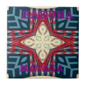 Hakuna Matata Text Hope Abstrakt Art Print Design Fliese (Vorderseite)