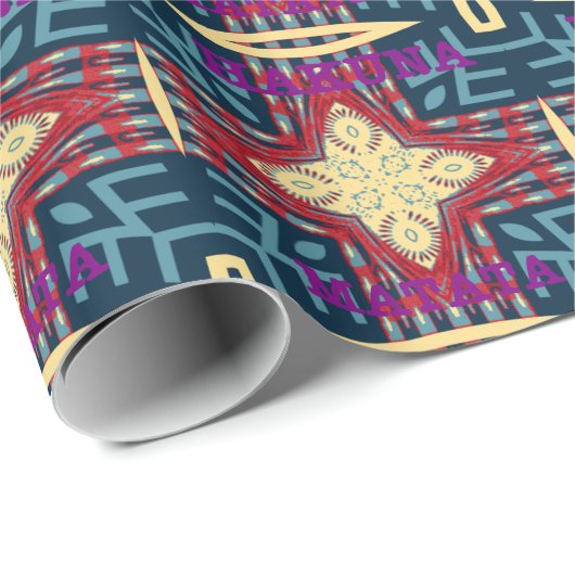 Hakuna Matata Text Hope Abstrakt Art Print Design Geschenkpapier (Rolleneckpunkt)