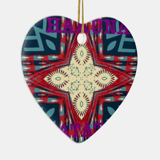 Hakuna Matata Text Hope Abstrakt Art Print Design Keramik Ornament (Rechts)