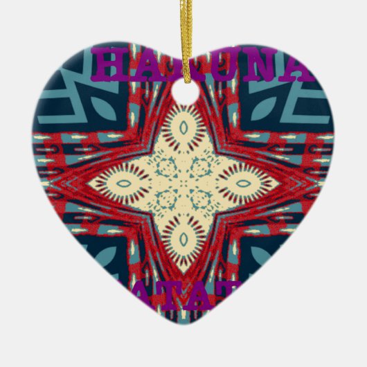 Hakuna Matata Text Hope Abstrakt Art Print Design Keramik Ornament (Vorne)