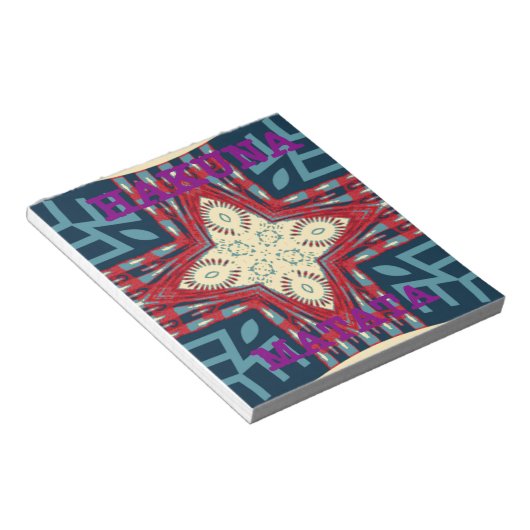 Hakuna Matata Text Hope Abstrakt Art Print Design Notizblock (angewinkelt)