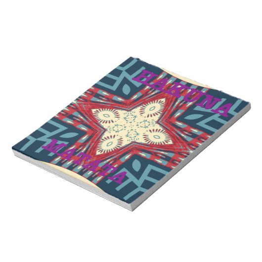 Hakuna Matata Text Hope Abstrakt Art Print Design Notizblock (Rotiert)