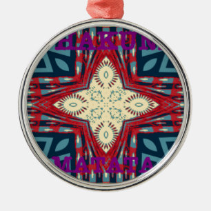 Hakuna Matata Text Hope Abstrakt Art Print Design Ornament Aus Metall