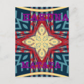 Hakuna Matata Text Hope Abstrakt Art Print Design Postkarte (Vorderseite)